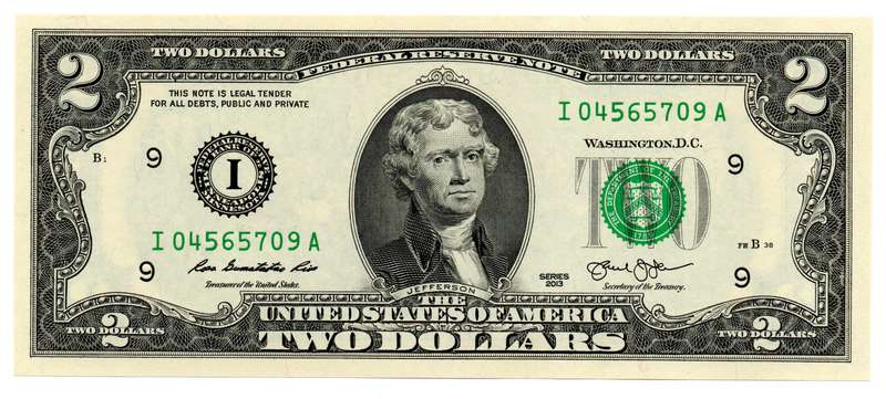 2013 United States of America $2 Pick#538