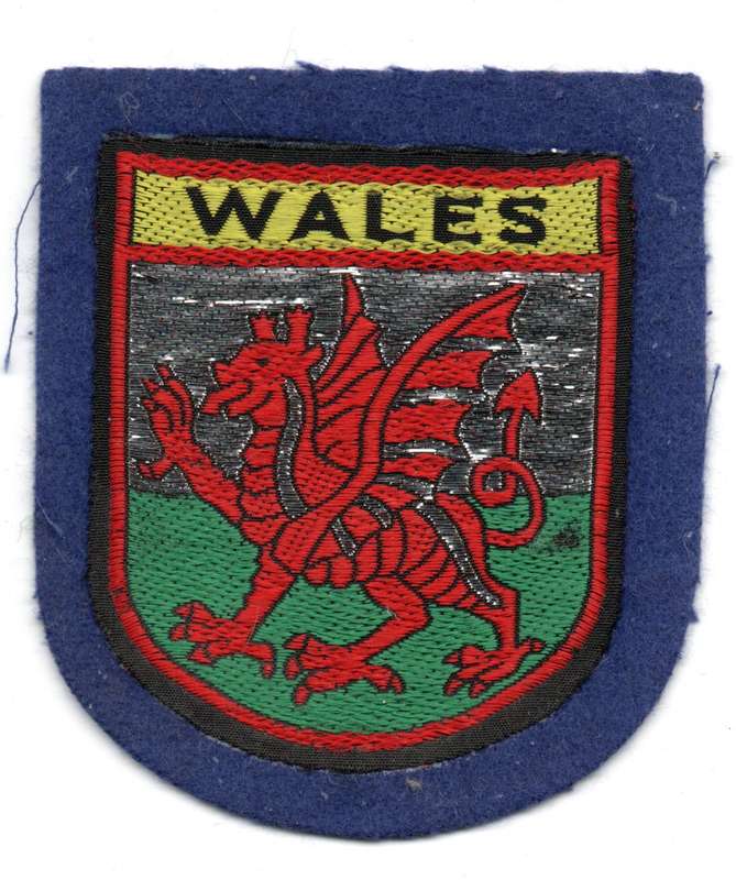 Wales Coat of Arms Cloth Patch 62mm x 70mm
