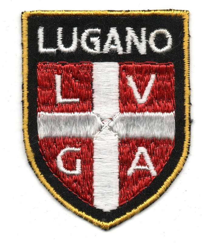 Lugano Switzerland Coat of Arms Material Patch 50mm x 65mm