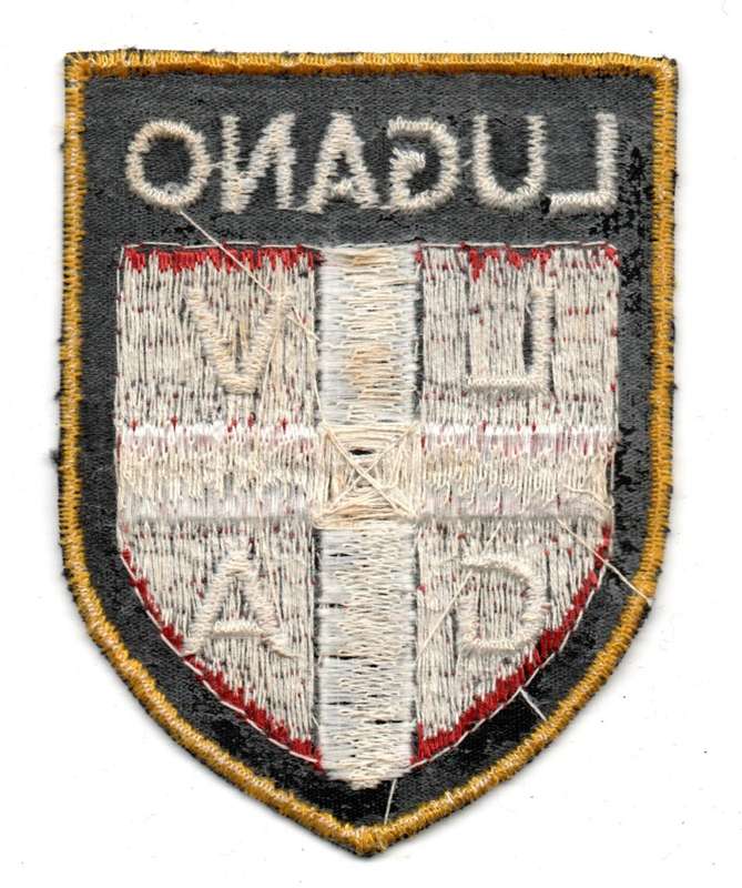 Lugano Switzerland Coat of Arms Material Patch 50mm x 65mm