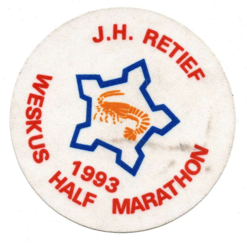 J.H. Retief Weskus Half Marathon cloth Patch 110mm