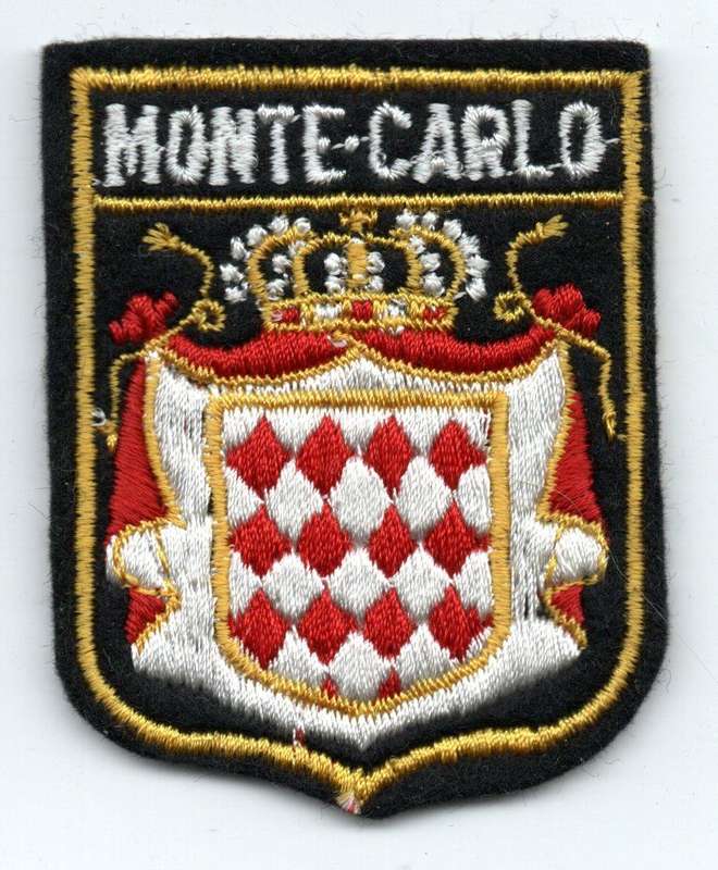 Monte Carlo Coat of Arms Material Patch 50mm x 61mm