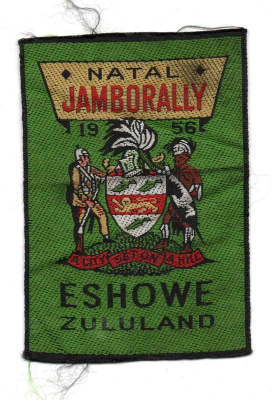 1956 Zululand Natal Jamborally Material Patch 54mm x 76mm