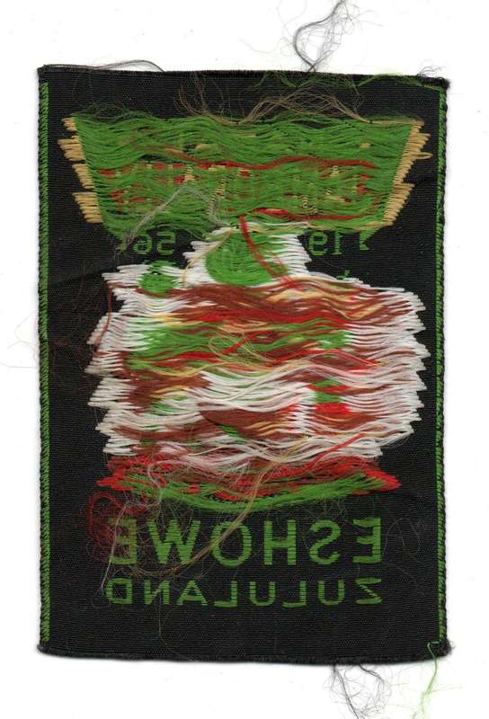 1956 Zululand Natal Jamborally Material Patch 54mm x 76mm