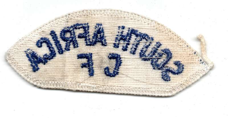 South African Navy Citizen Force Cloth Shoulder titles (pair) 35mm x 87mm