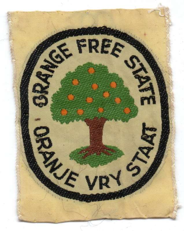 Scarce South African Orange Free State Provincial Cloth Badge 50mm x 65mm