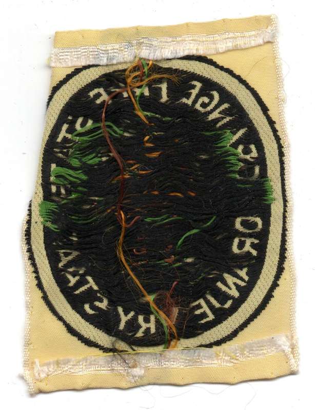 Scarce South African Orange Free State Provincial Cloth Badge 50mm x 65mm
