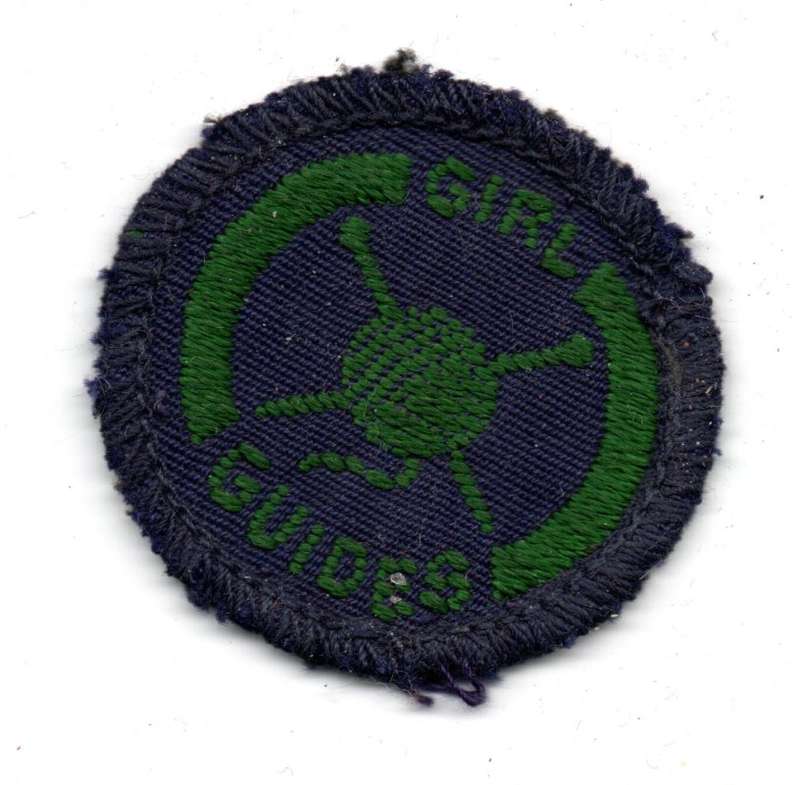 Vintage Girl Guides, Guide Interest Badge: Knitter Cloth Badge 43mm