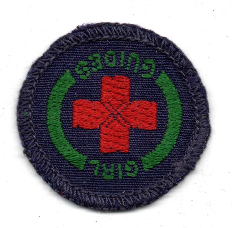 Vintage Girl Guides, Guide Interest Badge: First Aid Cloth Badge 42mm