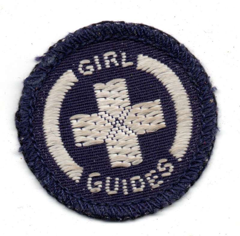 Vintage Girl Guides, Guide Interest Badge: Child Nurse Cloth Badge 42mm