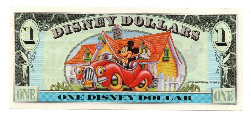 1993 Disney Dollar $1, Mickey Mouse Mickey's 65th