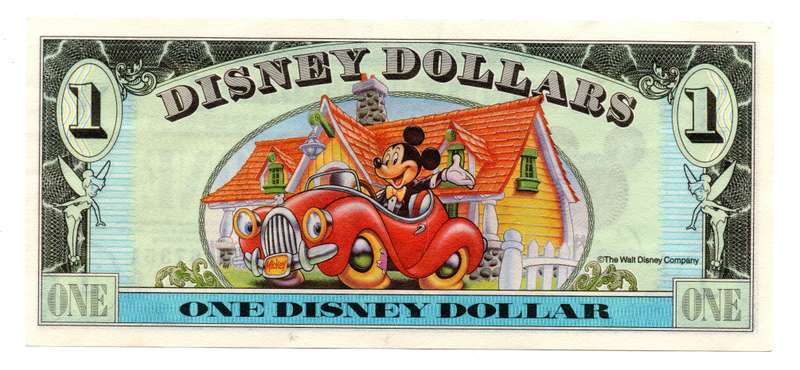 1993 Disney Dollar $1, Mickey Mouse Mickey's 65th