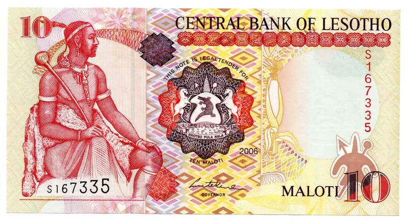 2006 Lesotho 10 Maloti Pick#15d