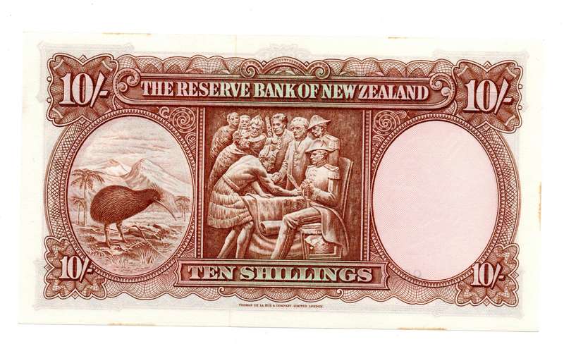 1940-67 Reserve Bank of New Zealand R. N. Flemming, 10 Shilling Pick#158