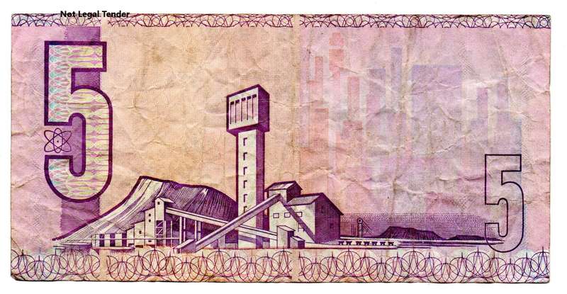 Scarcer 1981 South Africa GPC De Kock First Issue R5 "BI", circulated condition, no tears or pinhole