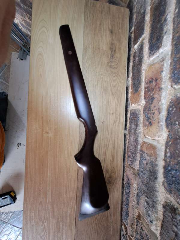 Air rifle but stock dark hard wood new replacement part