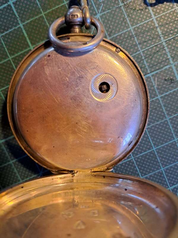 Silver pocket watch JB Yabsley England winder spare or repair