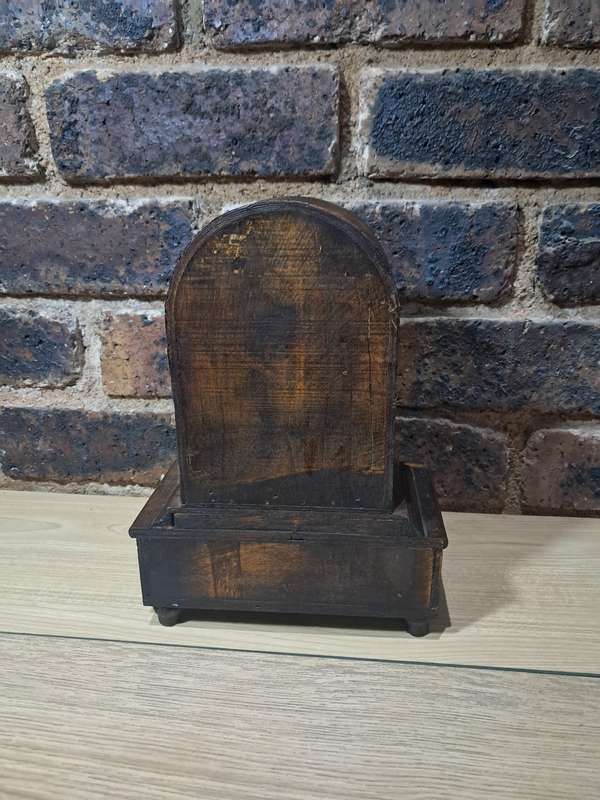 Mantle clock wooden German stiled quartz watch with drawer warm accent piece
