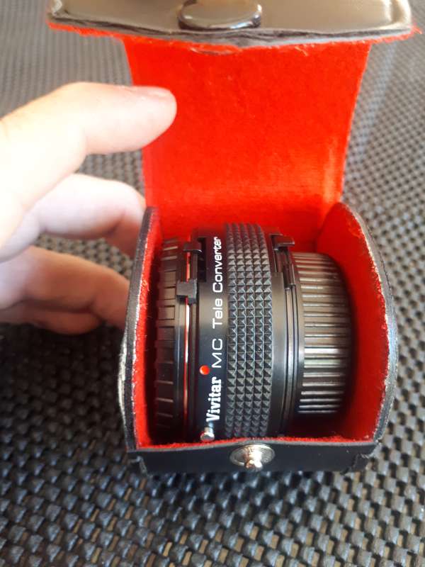 Camera lens Vivitar 2x-5 Tele Converter MC in case