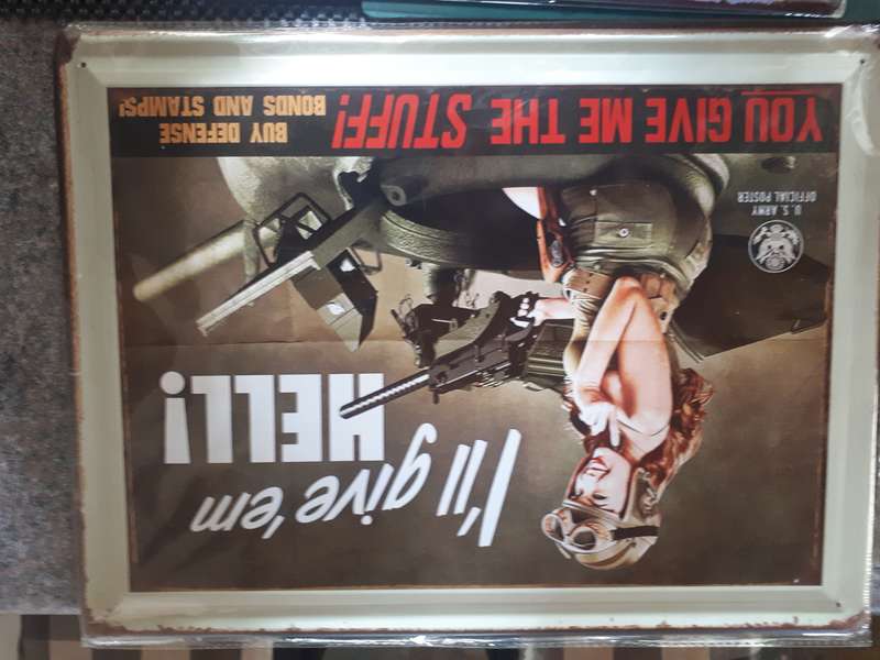 Wall hanger plate man cave decor or bar