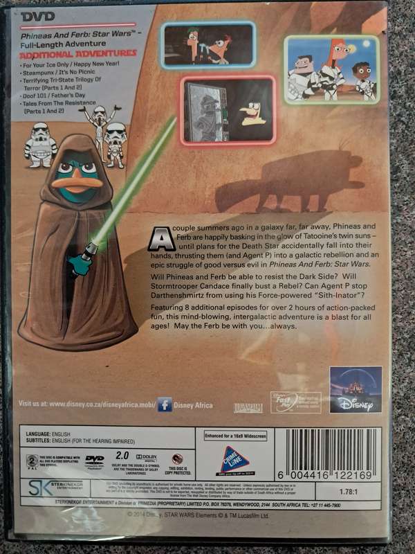 Phineas and Ferb Star wars DVD