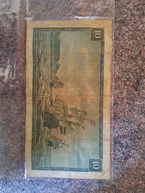 Vintage 10 Rand bank Note Sout Africa