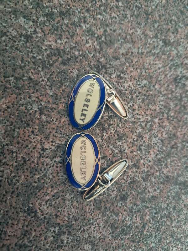 Vintage cufflinks Wolseley car dealership made in England