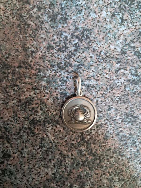 Pendant silver 925 Stamped cancer starlight desighn