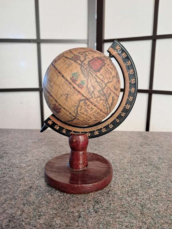 Vintage desktop Earth globe 1960's era