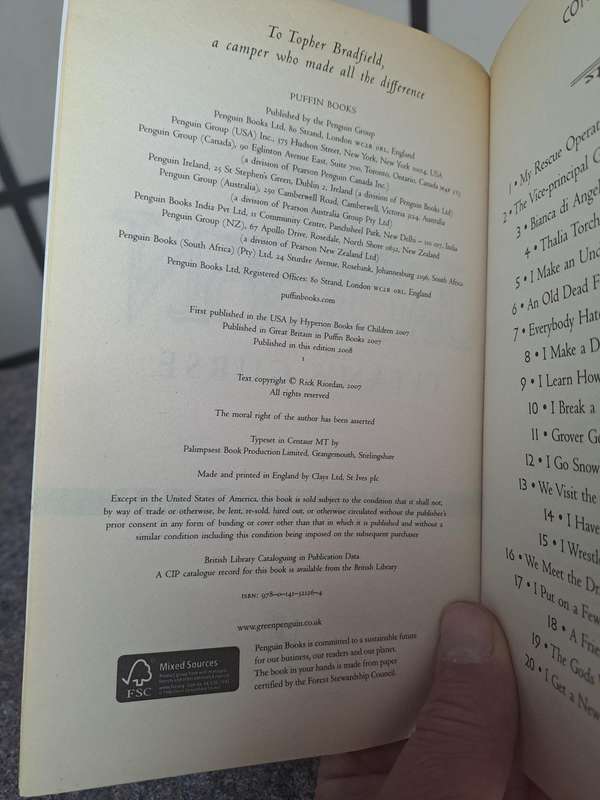Book fiction Percy Jackson and the Titans Curse