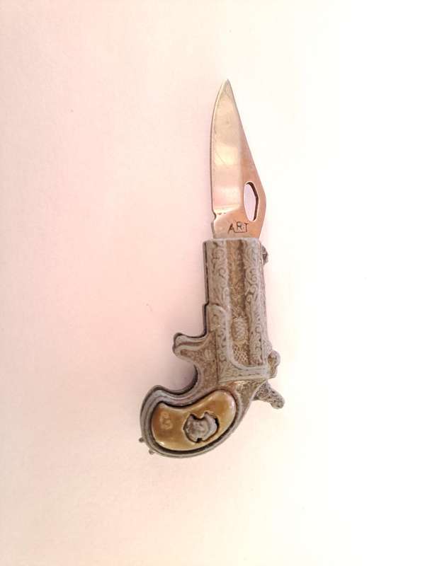 Vintage Pocket knife mini folder pistol