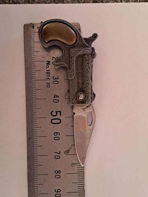 Vintage Pocket knife mini folder pistol
