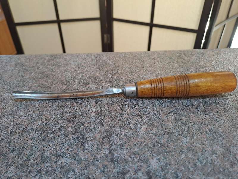 Vintage Henry Taylor Shefield England  #17 curved wood work chisel