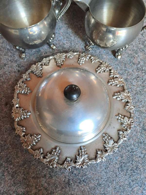 Vintage silver tea set pieces early 20th century