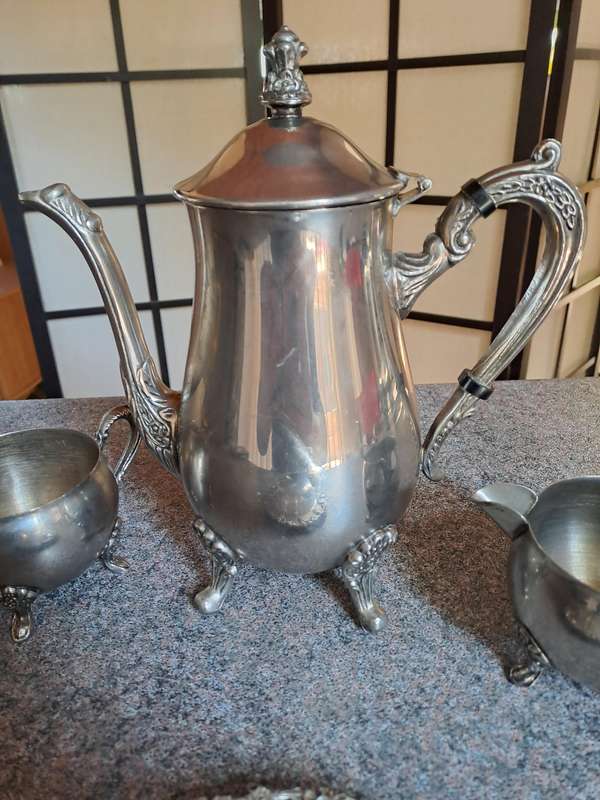 Vintage silver tea set pieces early 20th century