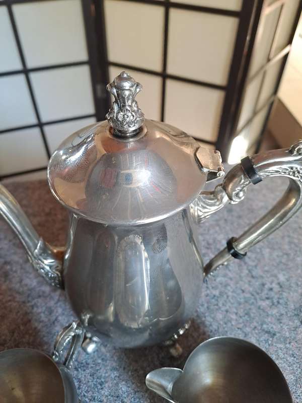 Vintage silver tea set pieces early 20th century