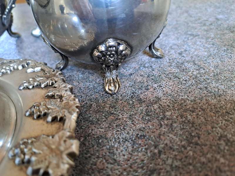 Vintage silver tea set pieces early 20th century