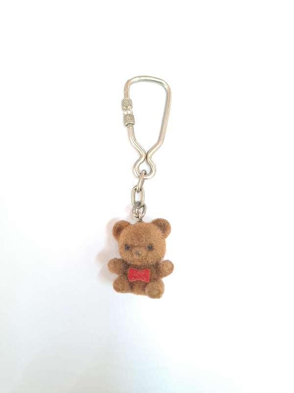Vintage mini fuz bear key chain 9cm with chain