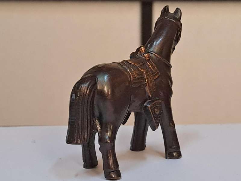 Vintage 1930's Japanese bronze horse figurine