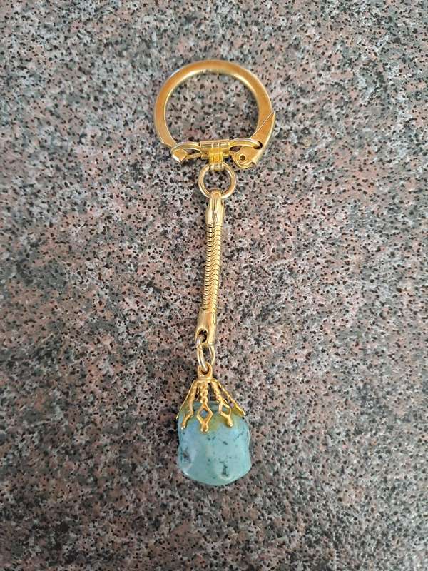 Blue turquoise nuget key chain