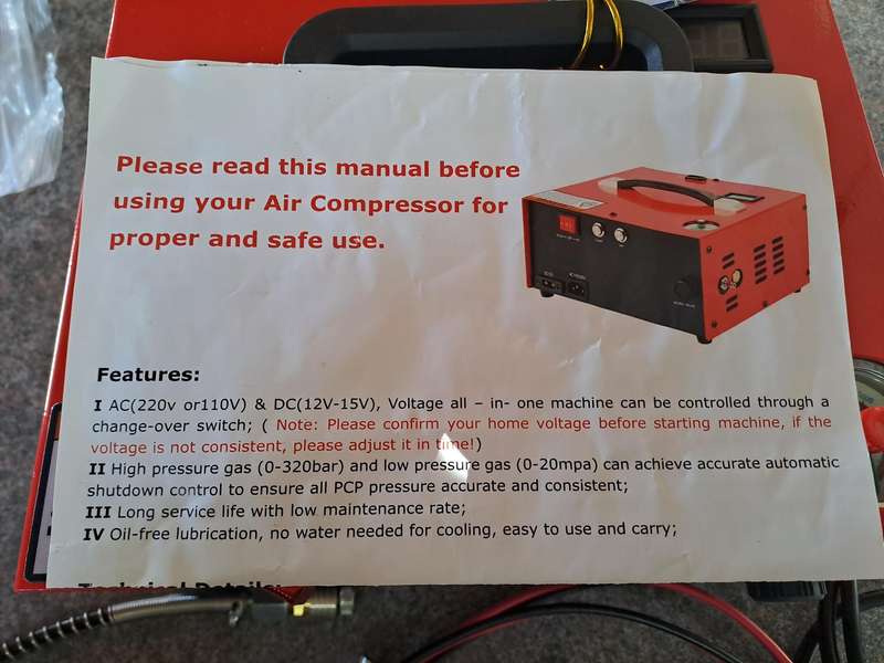 Air rifle PCP air compressor CS1-I pcp air compressor