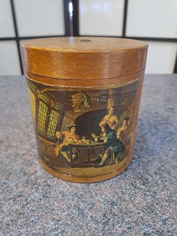Vintage curved wood string dispenser early 20th century