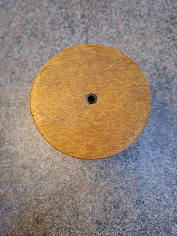 Vintage curved wood string dispenser early 20th century