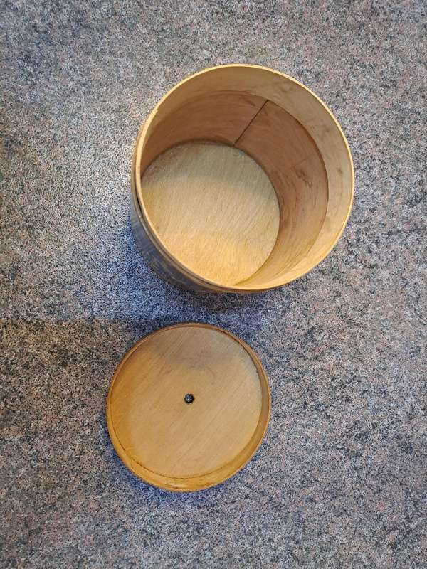 Vintage curved wood string dispenser early 20th century