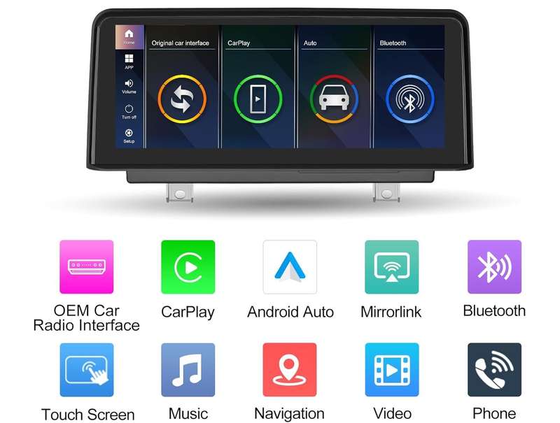 10.25" Touchscreen Wireless CarPlay & Android Auto BMW 3 & 4 Series