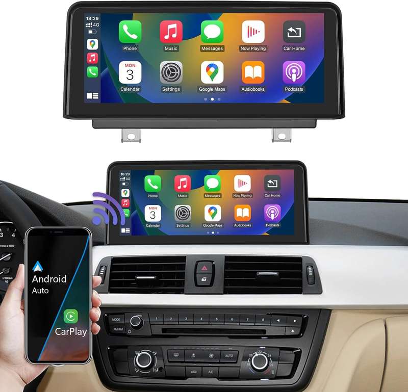 10.25" Touchscreen Wireless CarPlay & Android Auto BMW 3 & 4 Series