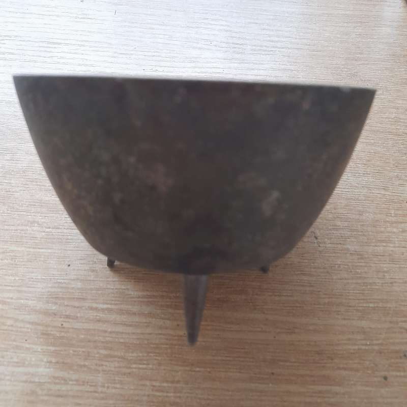 vintage Angora three foot bowl silver plate on nickel silver