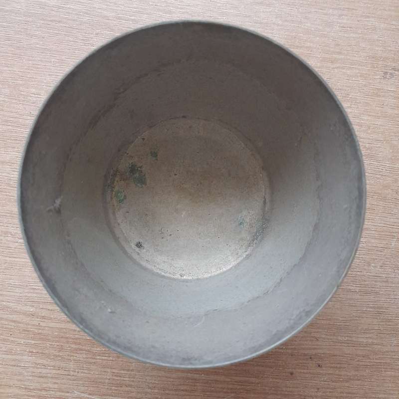 vintage Angora three foot bowl silver plate on nickel silver