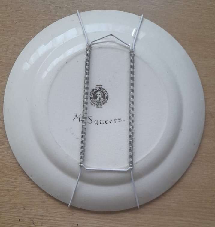 Royal Doulton plaque 'Mr Squeers' with wall bracket