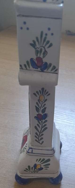 vintage dolls house grandfather clock ceramic (no movement)